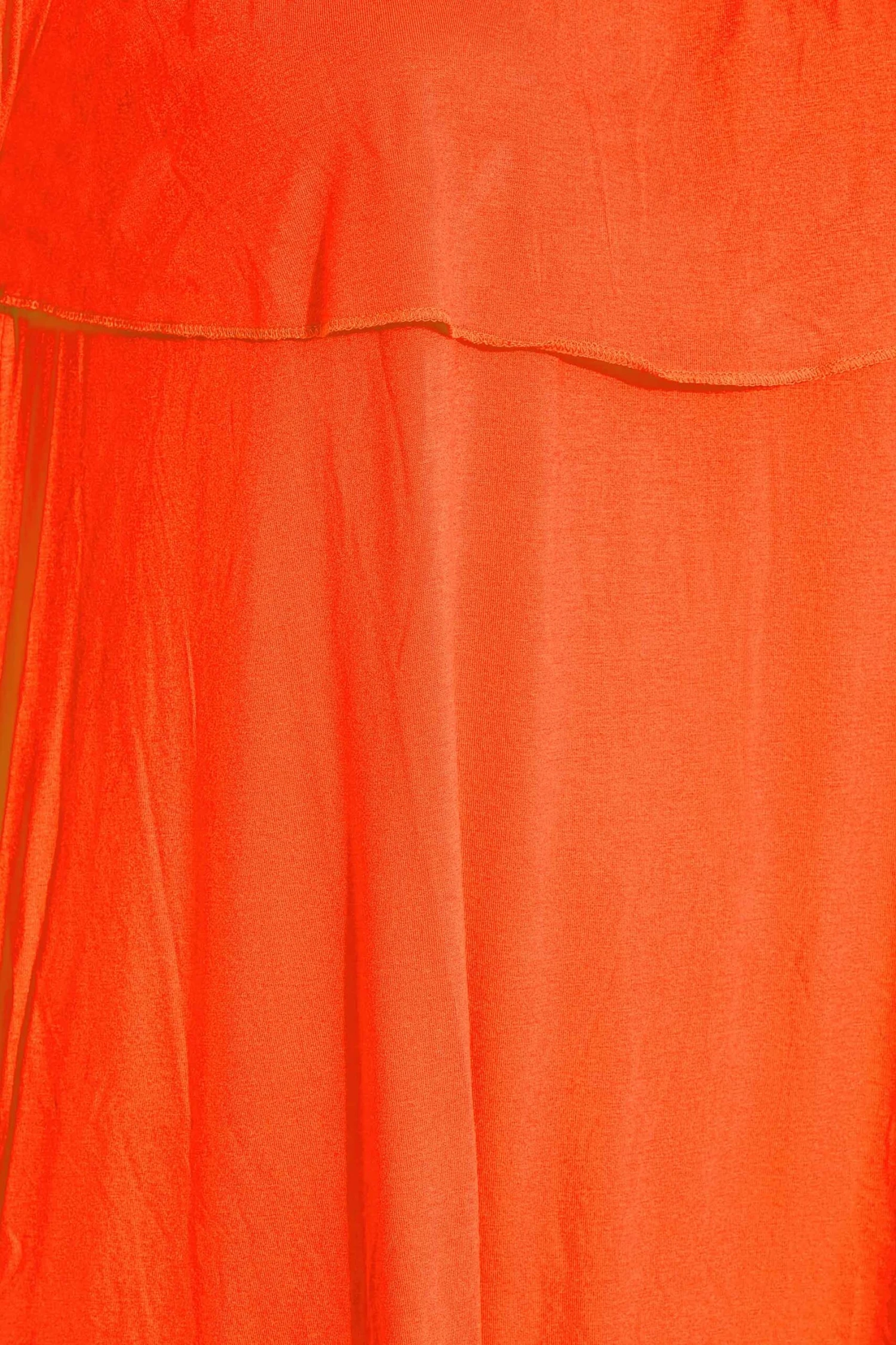 LIMITED COLLECTION Curve Orange Frill Bardot Top 4 LIMITED COLLECTION Curve Orange Frill Bardot Top - Image 4