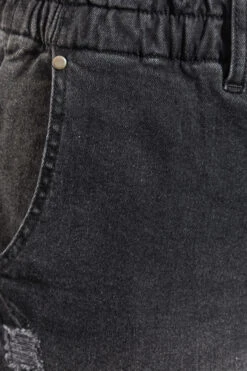 YOURS Curve Black Ripped Elasticated Stretch MOM Jeans -Saga Dresses Shop e7c03290 1145 4b 143019 Z