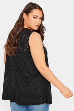 YOURS Curve 2 PACK Black Broderie Swing Vest Top -Saga Dresses Shop e7ced057 f0c8 41 320741 C