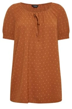 YOURS Curve Orange Gypsy Dobby Top -Saga Dresses Shop e8458a6d a310 43 174283 X