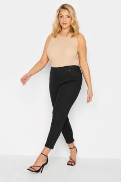 YOURS Curve Black Cropped JENNY Stretch Jeggings