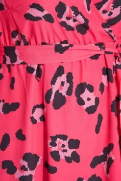 YOURS LONDON Curve Bright Pink Leopard Print Midi Wrap Dress -Saga Dresses Shop e8fa96ff f76e 4b 161388 S