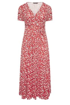 YOURS Curve Red Ditsy Print Maxi Dress -Saga Dresses Shop e979c9b1 ebda 4f 302061 X