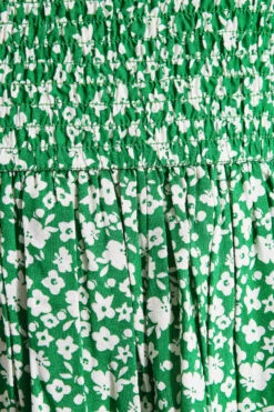 YOURS Curve Green Floral Shirred Bardot Maxi Dress 9 YOURS Curve Green Floral Shirred Bardot Maxi Dress -Saga Dresses Shop e994097b 18e3 4b 137099 Z