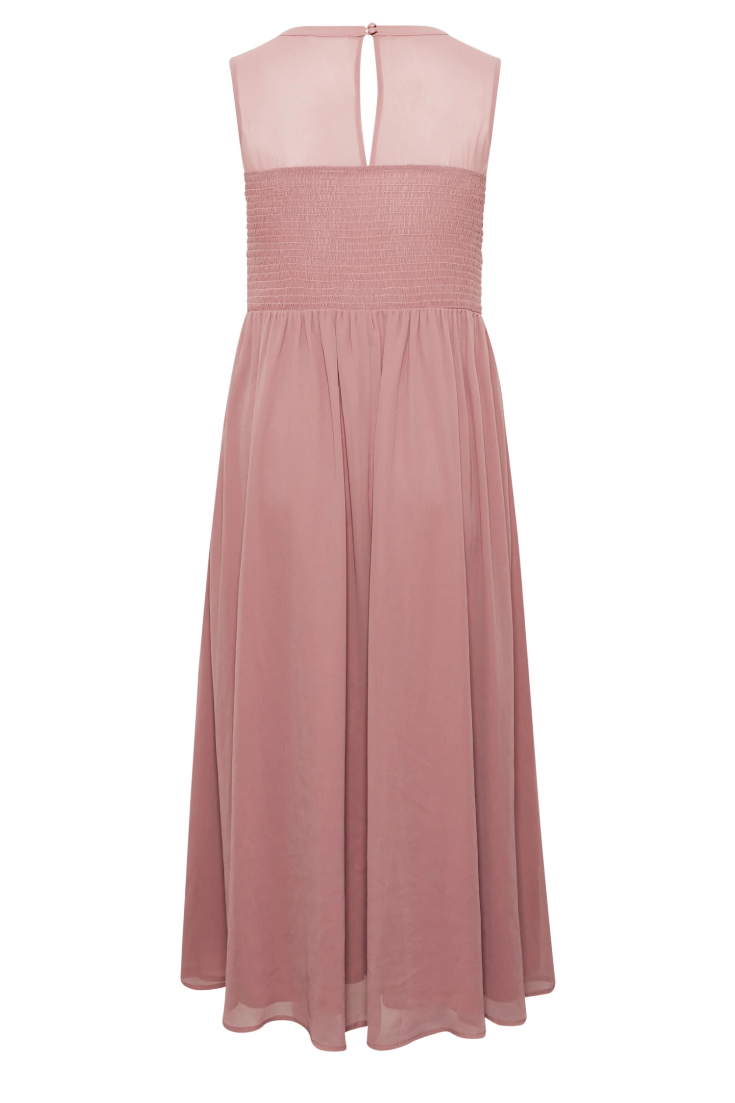 YOURS LONDON Curve Pink Lace Detail Chiffon Maxi Dress 6 YOURS LONDON Curve Pink Lace Detail Chiffon Maxi Dress - Image 6