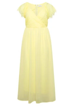 YOURS LONDON Curve Yellow Lace Detail Wrap Maxi Dress 10 YOURS LONDON Curve Yellow Lace Detail Wrap Maxi Dress -Saga Dresses Shop ea6f770b 9ebc 4c 161894 X