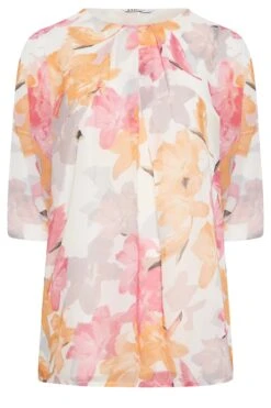 YOURS Curve White Floral Blouse -Saga Dresses Shop eb239561 efe4 47 330078 X