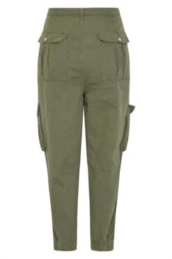 YOURS Curve Khaki Green Cargo Pocket Jeans -Saga Dresses Shop edfbf96c 27b5 42 143036 Y