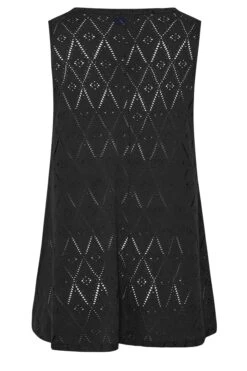 YOURS Curve 2 PACK Black Broderie Swing Vest Top -Saga Dresses Shop eee05359 412a 41 320741 Y1