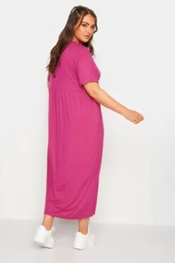 LIMITED COLLECTION Curve Hot Pink Pocket Maxi Dress 9 LIMITED COLLECTION Curve Hot Pink Pocket Maxi Dress -Saga Dresses Shop eefd51a7 2e1e 49 215719 C