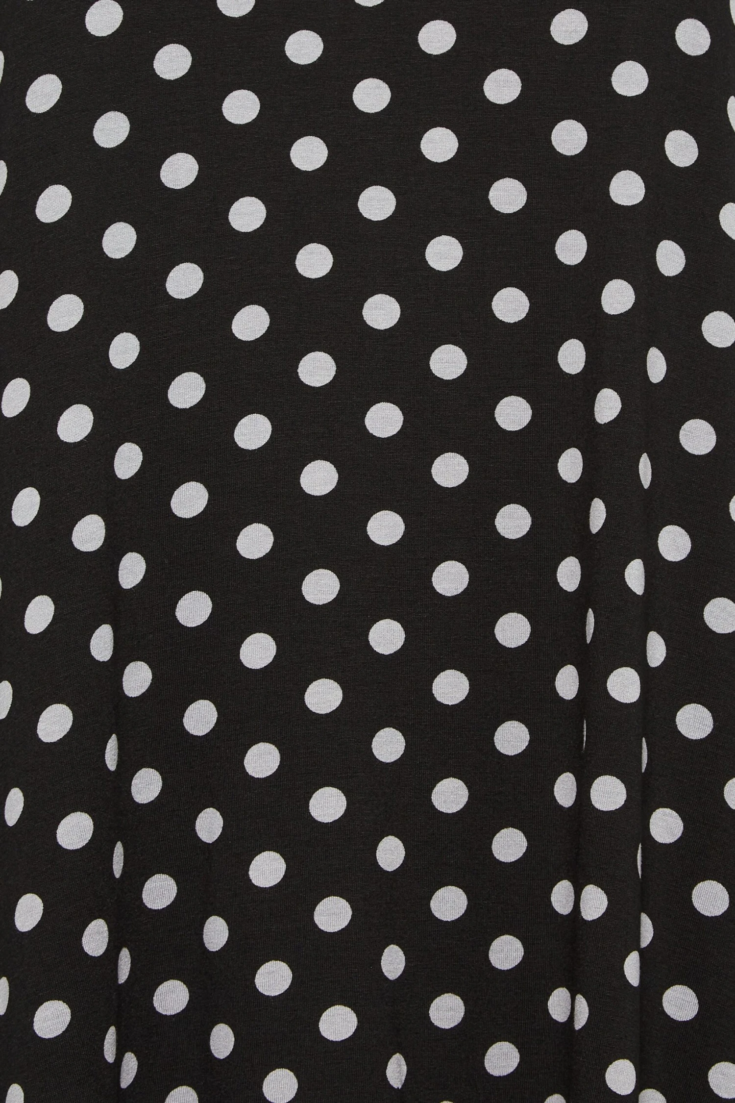YOURS Curve Black Polka Dot Print Dipped Hem Vest Top 3 YOURS Curve Black Polka Dot Print Dipped Hem Vest Top - Image 3