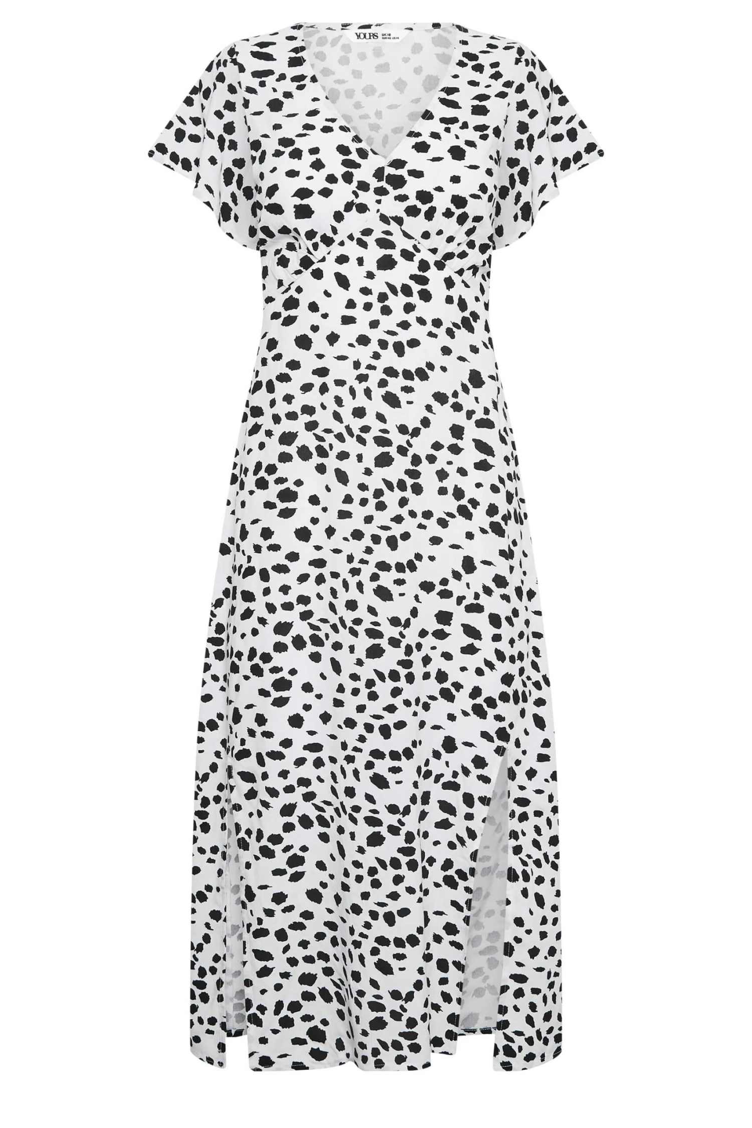 YOURS PETITE Curve White Dalmatian Print Midi Tea Dress 5 YOURS PETITE Curve White Dalmatian Print Midi Tea Dress - Image 5