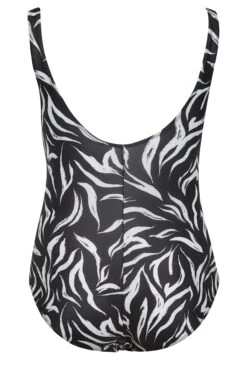 YOURS Curve Black Animal Print Buckle Tummy Control Swimsuit -Saga Dresses Shop f092ef2d e94c 43 150273 Y