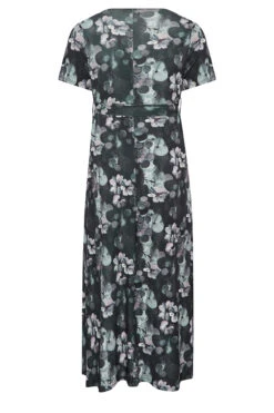 YOURS Curve Black V-Neck Floral Wrap Dress 11 YOURS Curve Black V-Neck Floral Wrap Dress -Saga Dresses Shop f1139ac9 a775 4b 302165 Y