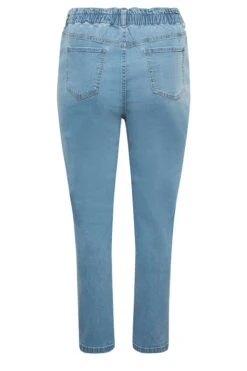 YOURS Curve Light Blue Stretch Elasticated Waist MOM Jeans -Saga Dresses Shop f115df0d f0a2 41 143244 Y