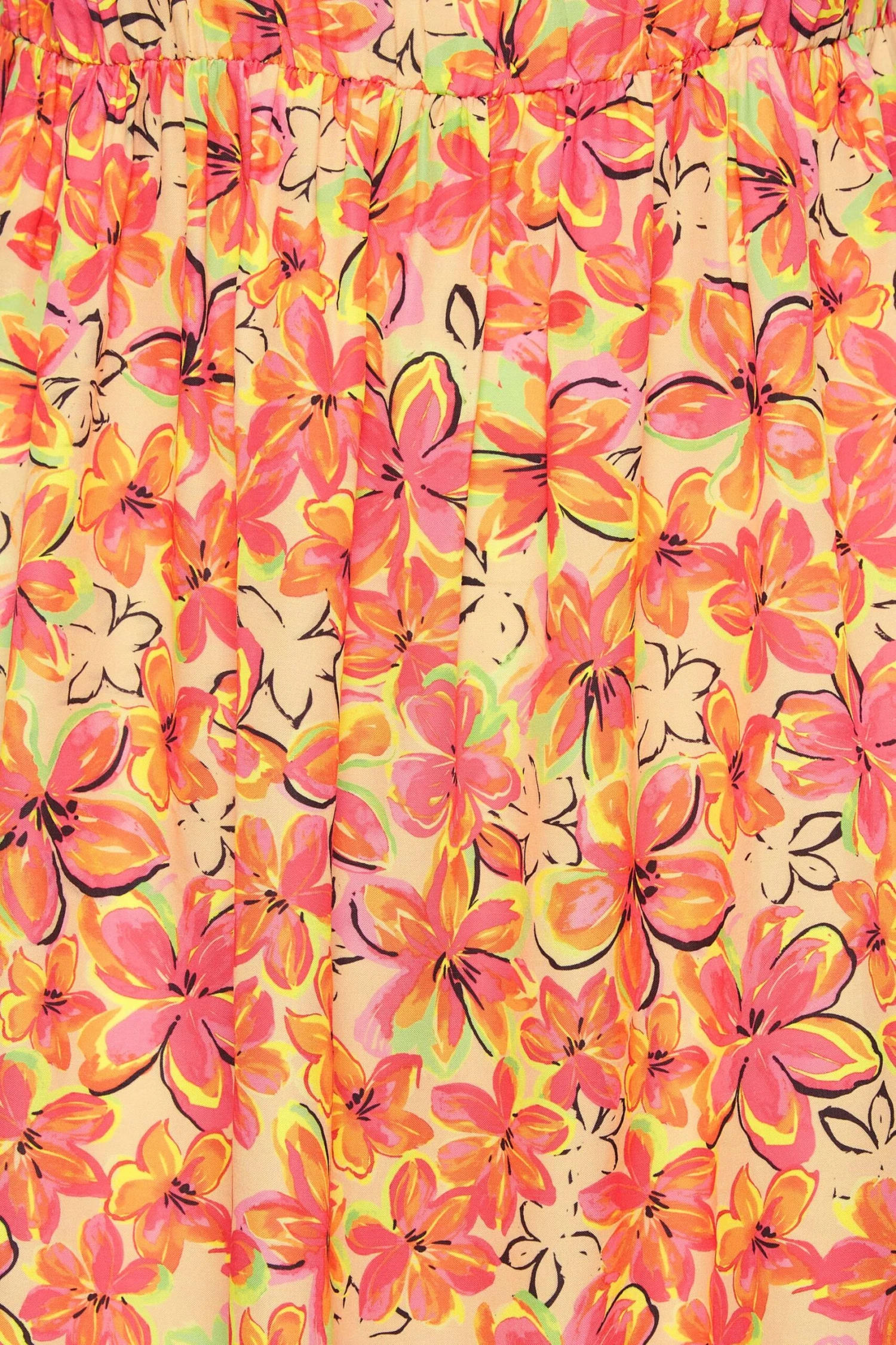 LIMITED COLLECTION Curve Orange Floral Frill Cold Shoulder Midi Dress 6 LIMITED COLLECTION Curve Orange Floral Frill Cold Shoulder Midi Dress - Image 6