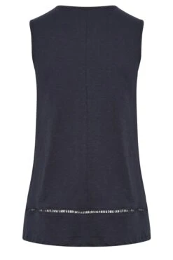 YOURS Curve Navy Crochet Vest -Saga Dresses Shop f3215b98 5958 41 320898 YR