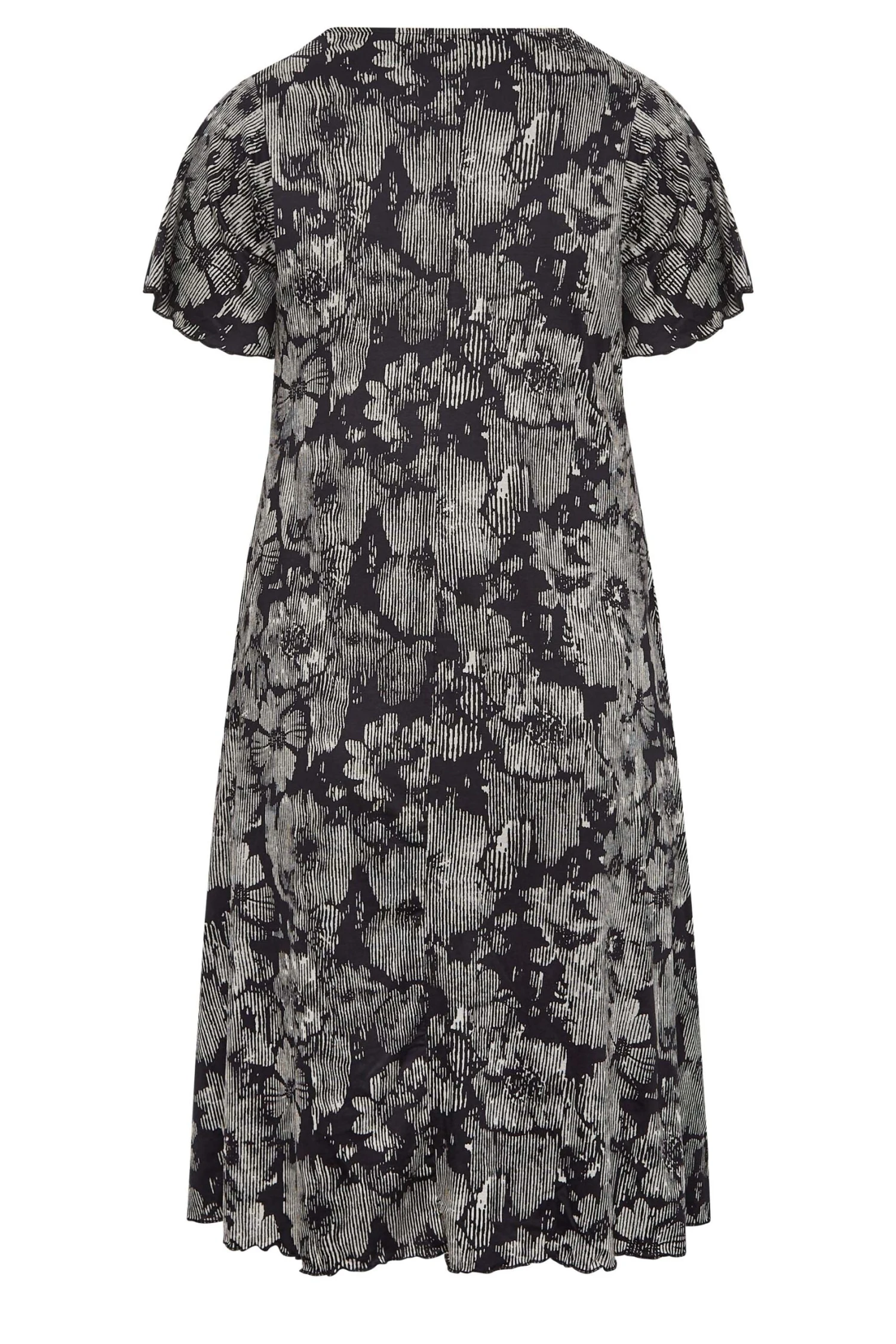 YOURS Curve Black Floral V-Neck Lace Dress 6 YOURS Curve Black Floral V-Neck Lace Dress - Image 6