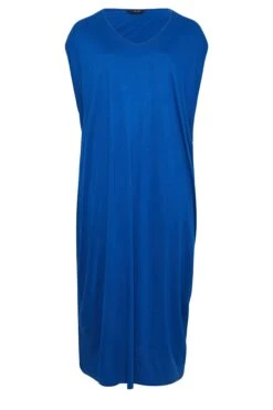 YOURS Curve Cobalt Blue Double Layered Midi Dress -Saga Dresses Shop f451ae2a c313 46 301853 X
