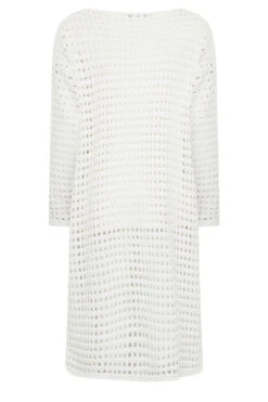 YOURS Curve White Crochet Midaxi Dress -Saga Dresses Shop f4a22fd9 ff47 4b 192834 Y