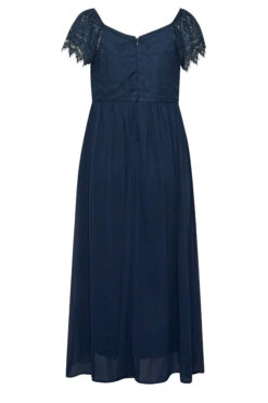YOURS LONDON Curve Navy Blue Lace Detail Wrap Maxi Dress 13 YOURS LONDON Curve Navy Blue Lace Detail Wrap Maxi Dress -Saga Dresses Shop f5c71c8d 408f 41 161893 Y