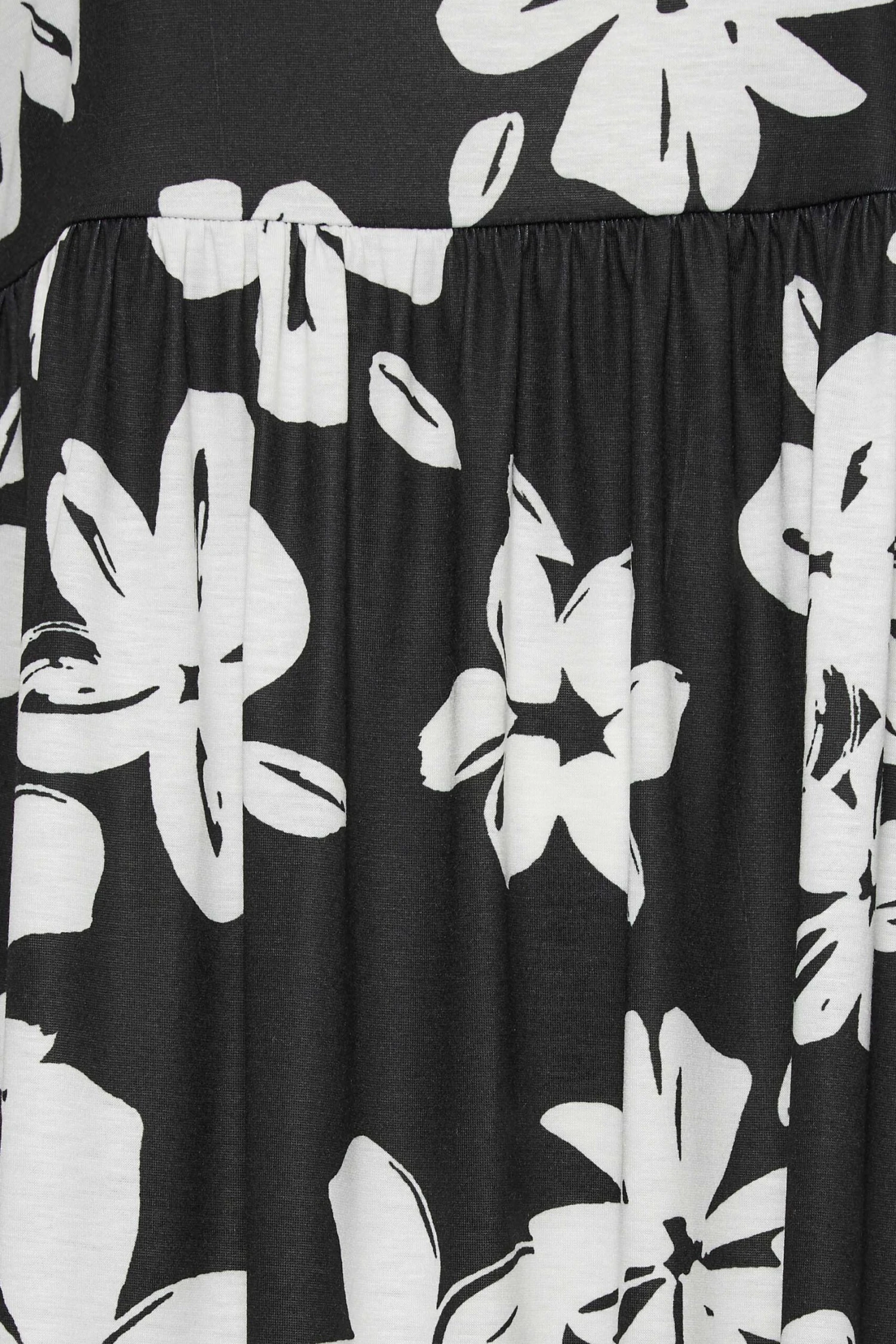 LIMITED COLLECTION Curve Black Floral Print Midaxi Smock Dress 4 LIMITED COLLECTION Curve Black Floral Print Midaxi Smock Dress - Image 4