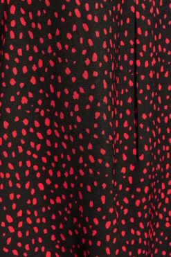 YOURS Curve Black & Red Dalmatian Pleat Detail Top -Saga Dresses Shop f65203ee 6719 48 173965 Z