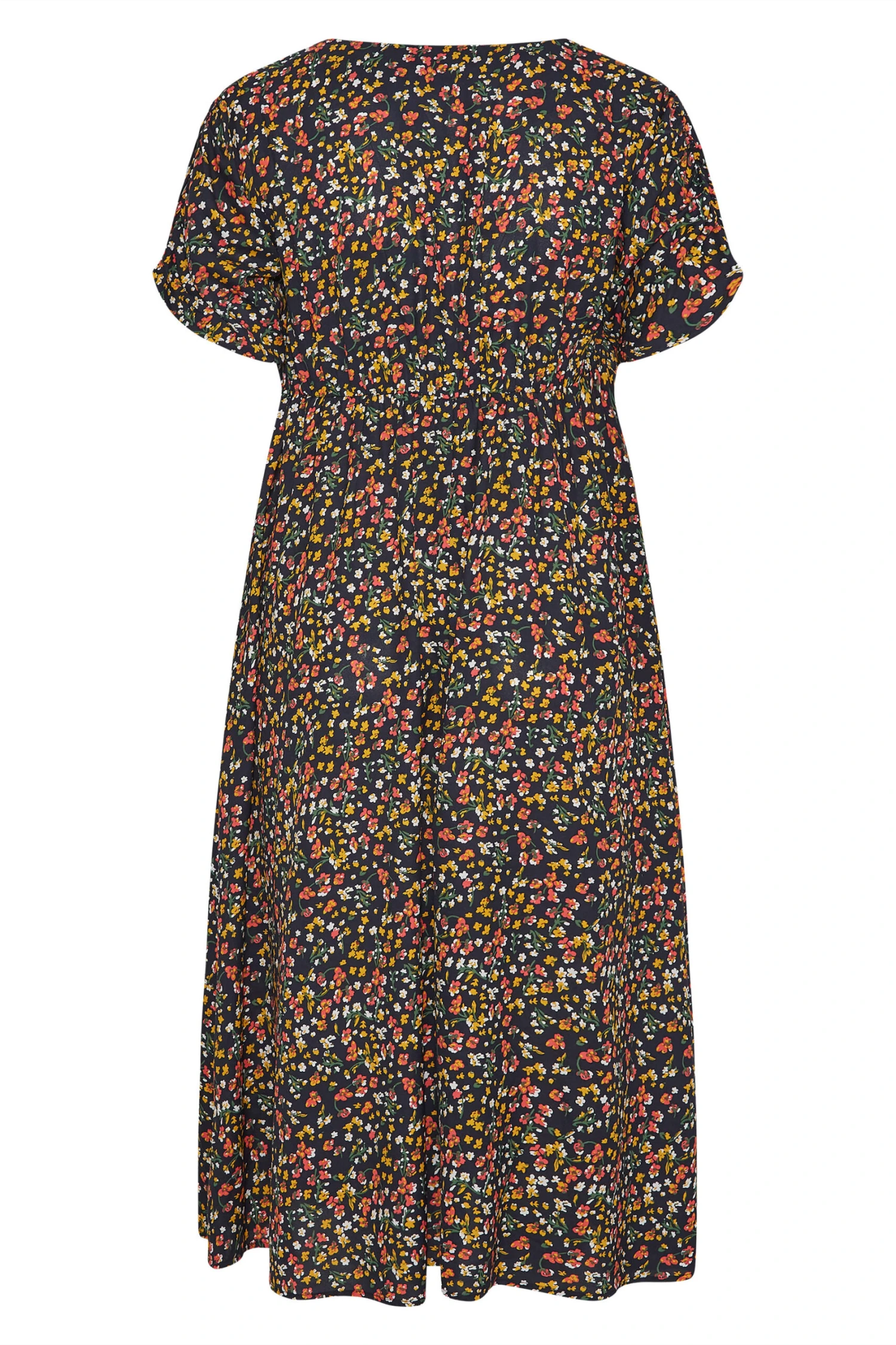 LIMITED COLLECTION Curve Navy Blue Floral Tea Dress 6 LIMITED COLLECTION Curve Navy Blue Floral Tea Dress - Image 6