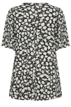 YOURS Curve Black Floral Ditsy Top -Saga Dresses Shop f82eb127 1ded 4a 320978 Y