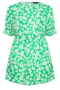 YOURS Curve Green Floral Peplum Top 10 YOURS Curve Green Floral Peplum Top -Saga Dresses Shop f93767c6 222a 43 131767 X