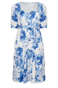 YOURS LONDON Curve White & Blue Notch Neck Floral Dress 10 YOURS LONDON Curve White & Blue Notch Neck Floral Dress -Saga Dresses Shop f9a87a3d 1a36 46 162091 X