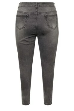 YOURS Curve Black Contrast Side Ripped Stretch Skinny AVA Jeans -Saga Dresses Shop fa4ea664 1fc1 46 143015 Y