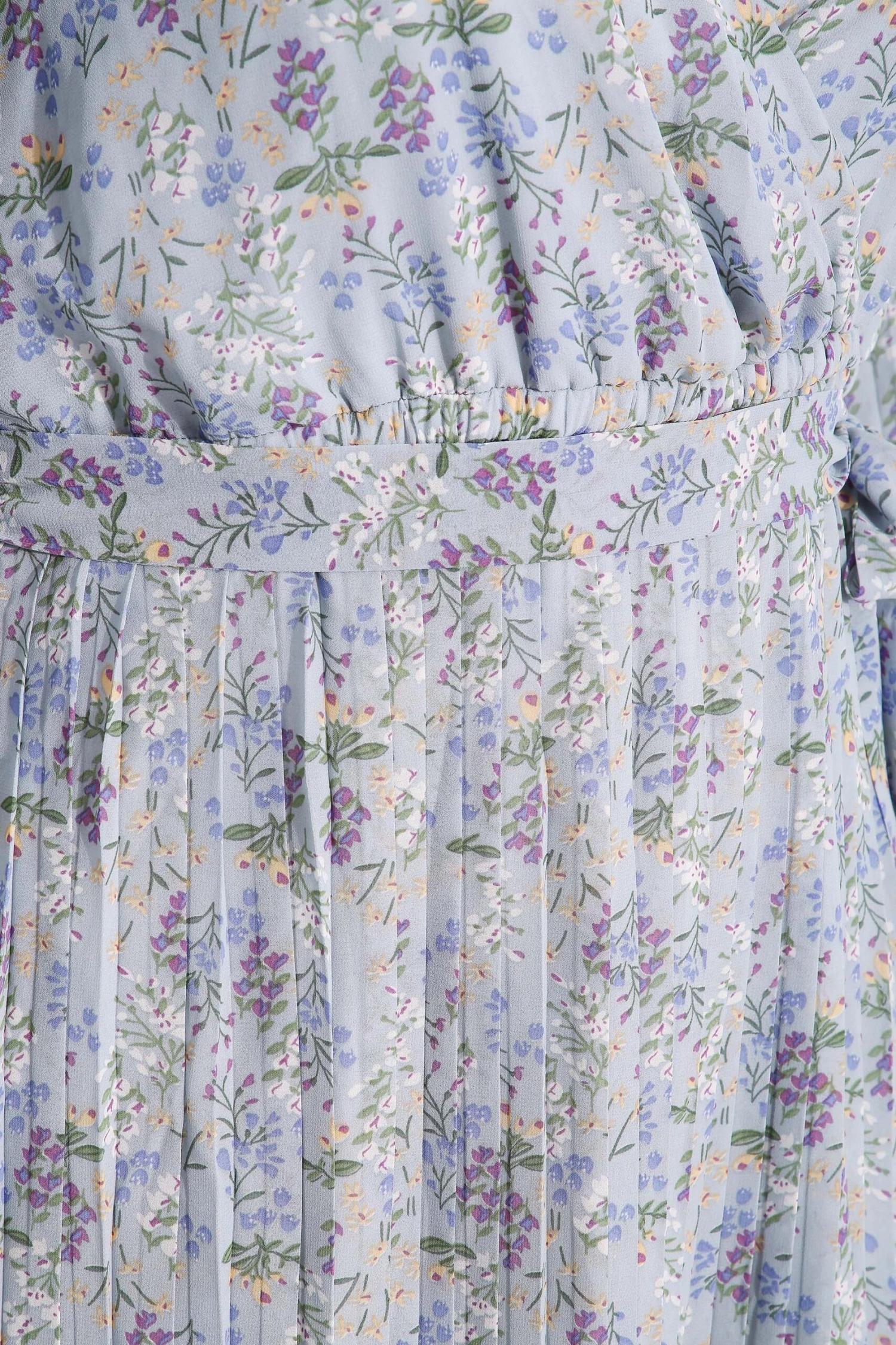 YOURS LONDON Curve Blue Floral Pleat Midi Dress 6 YOURS LONDON Curve Blue Floral Pleat Midi Dress - Image 6