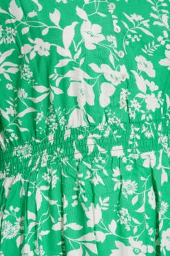 YOURS Curve Green Floral Dipped Hem Dress 9 YOURS Curve Green Floral Dipped Hem Dress -Saga Dresses Shop fafab65a fb50 44 137119 Z