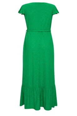 YOURS Curve Green Broderie Anglaise Wrap Maxi Dress 11 YOURS Curve Green Broderie Anglaise Wrap Maxi Dress -Saga Dresses Shop fafd5160 d506 4c 137539 Y