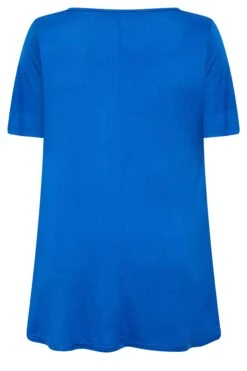 LIMITED COLLECTION Curve Cobalt Blue Tie Neck Top -Saga Dresses Shop fc57c636 4edf 49 215727 Y